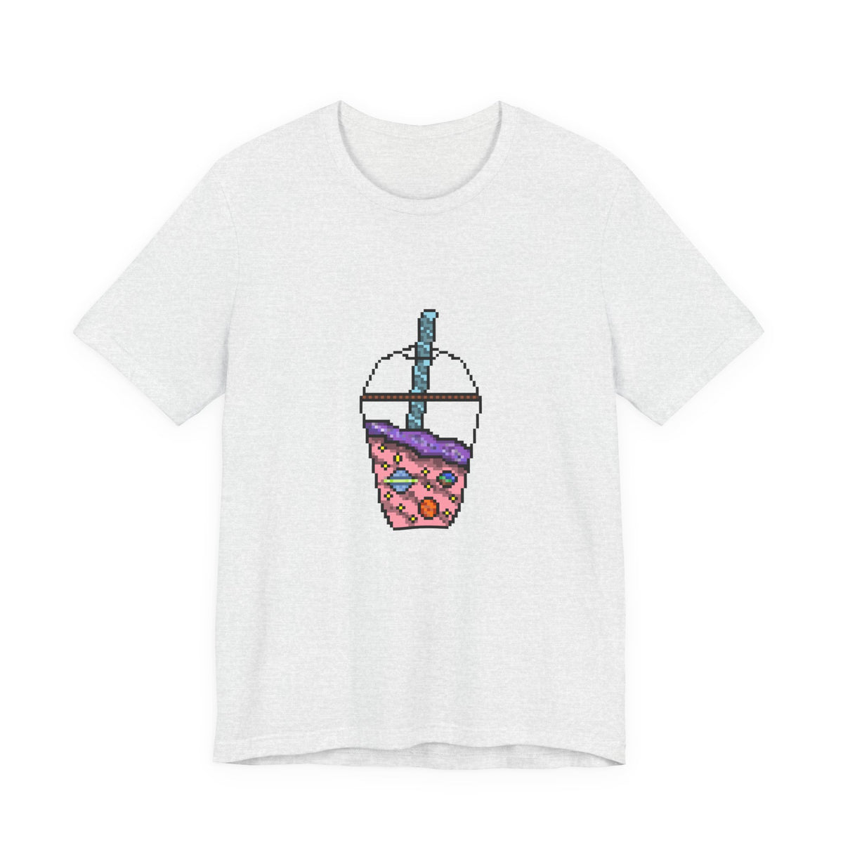 Galaxy Boba Tea Pixel Art Short Sleeve Tee