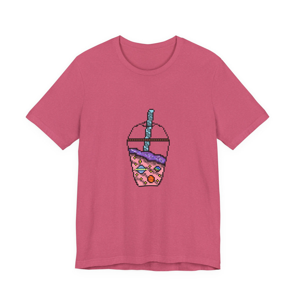 Galaxy Boba Tea Pixel Art Short Sleeve Tee