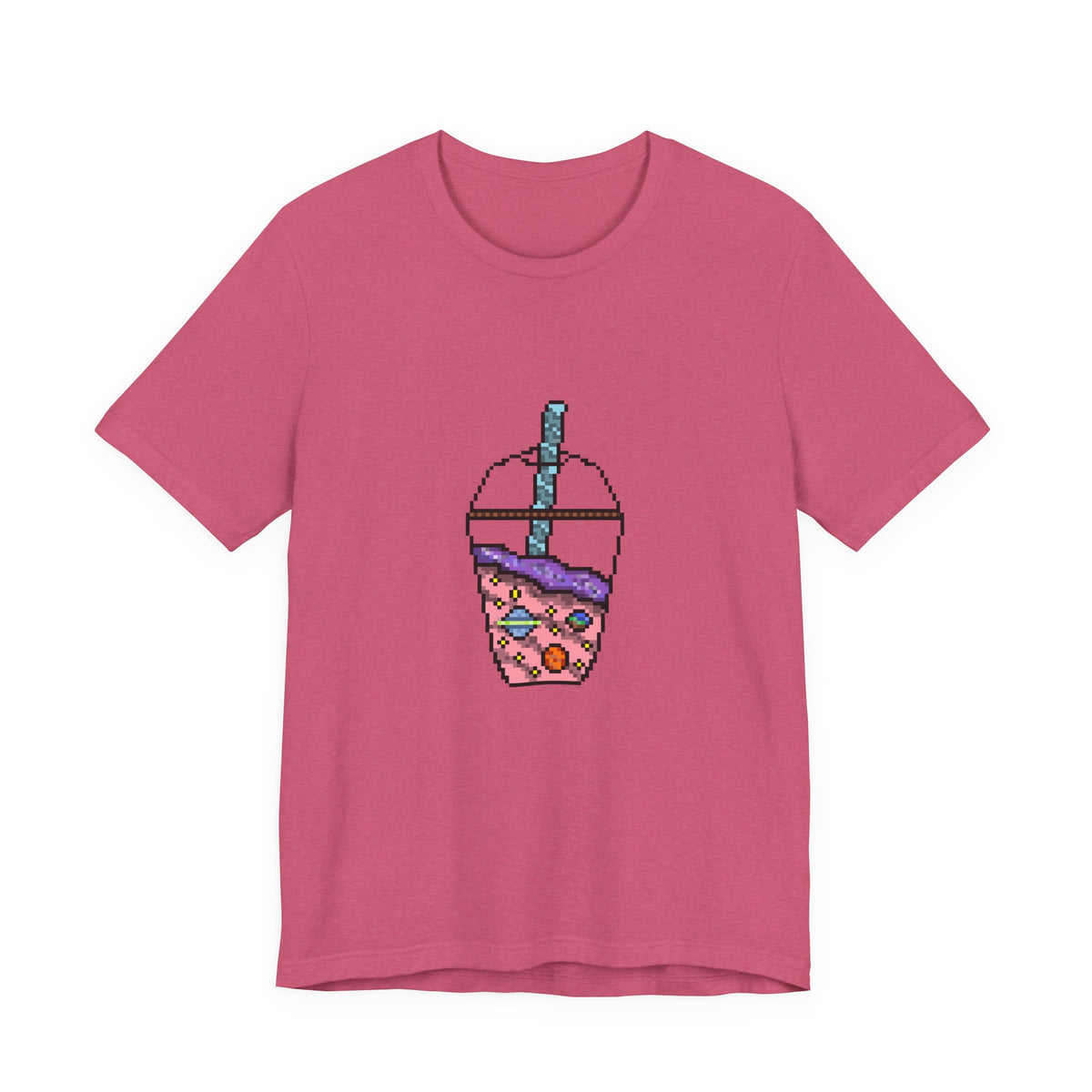 Galaxy Boba Tea Pixel Art Short Sleeve Tee