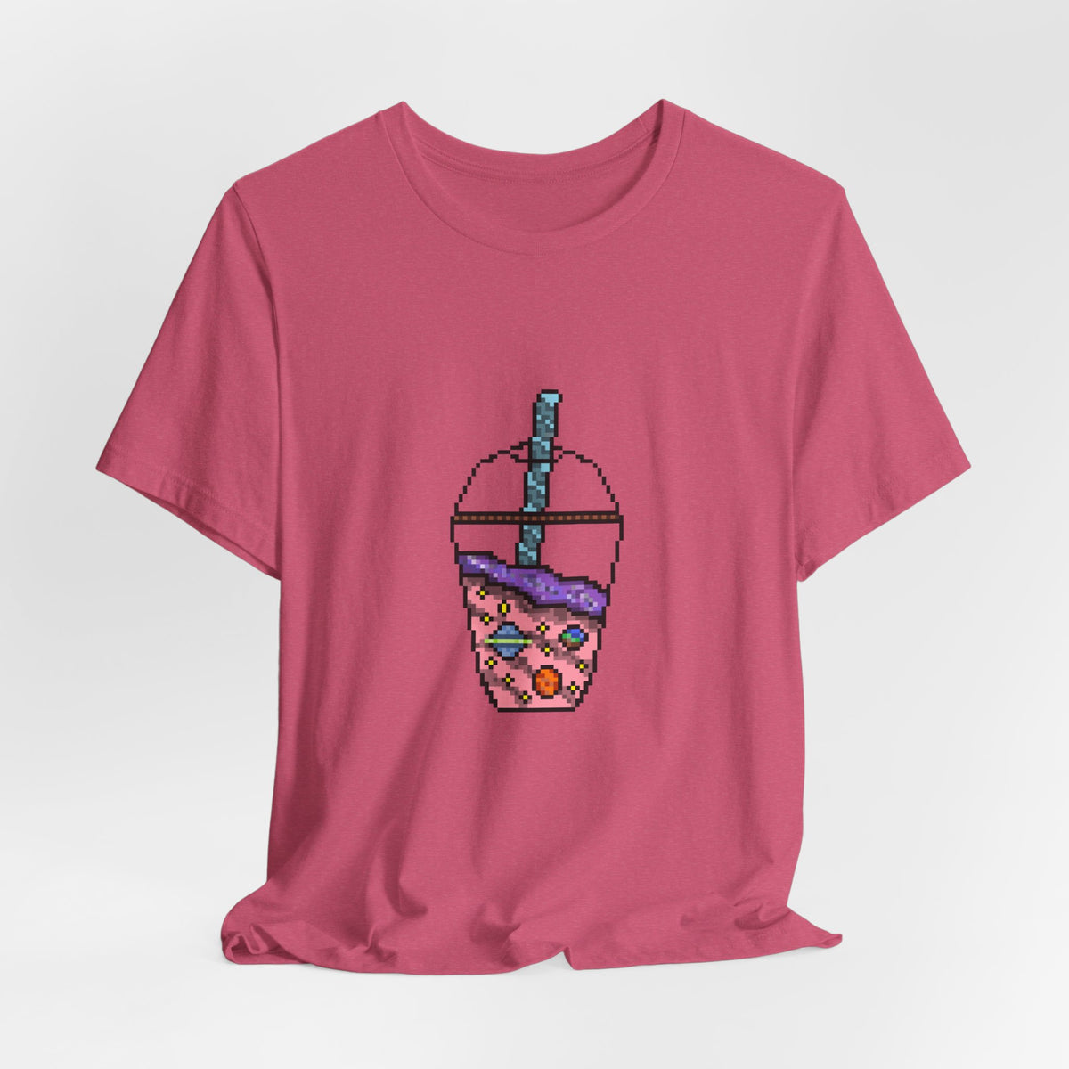 Galaxy Boba Tea Pixel Art Short Sleeve Tee