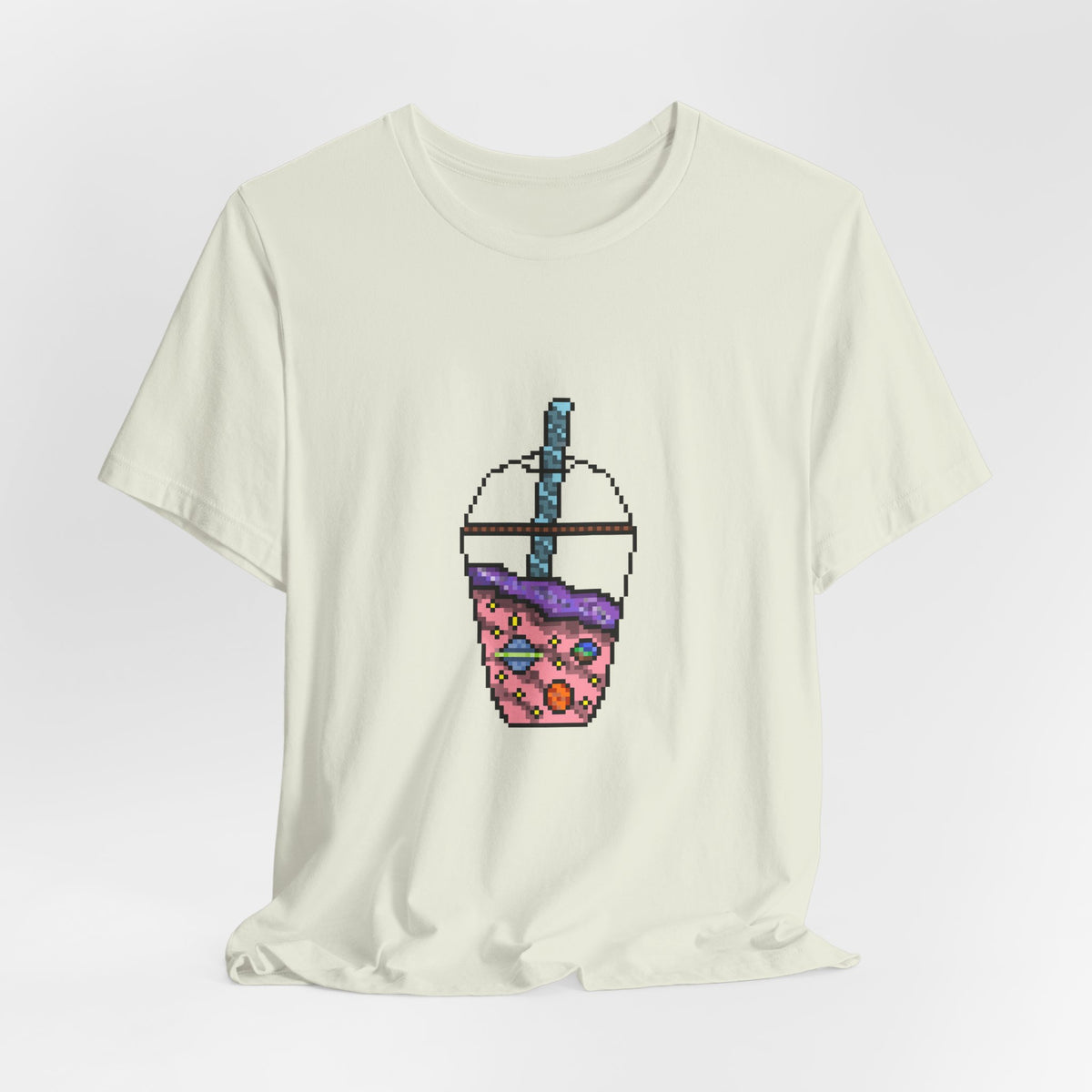 Galaxy Boba Tea Pixel Art Short Sleeve Tee