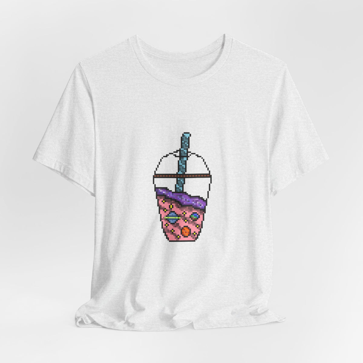Galaxy Boba Tea Pixel Art Short Sleeve Tee