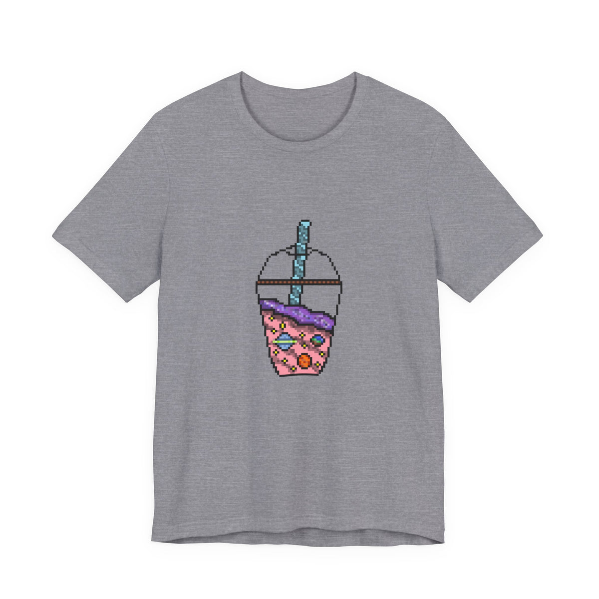 Galaxy Boba Tea Pixel Art Short Sleeve Tee